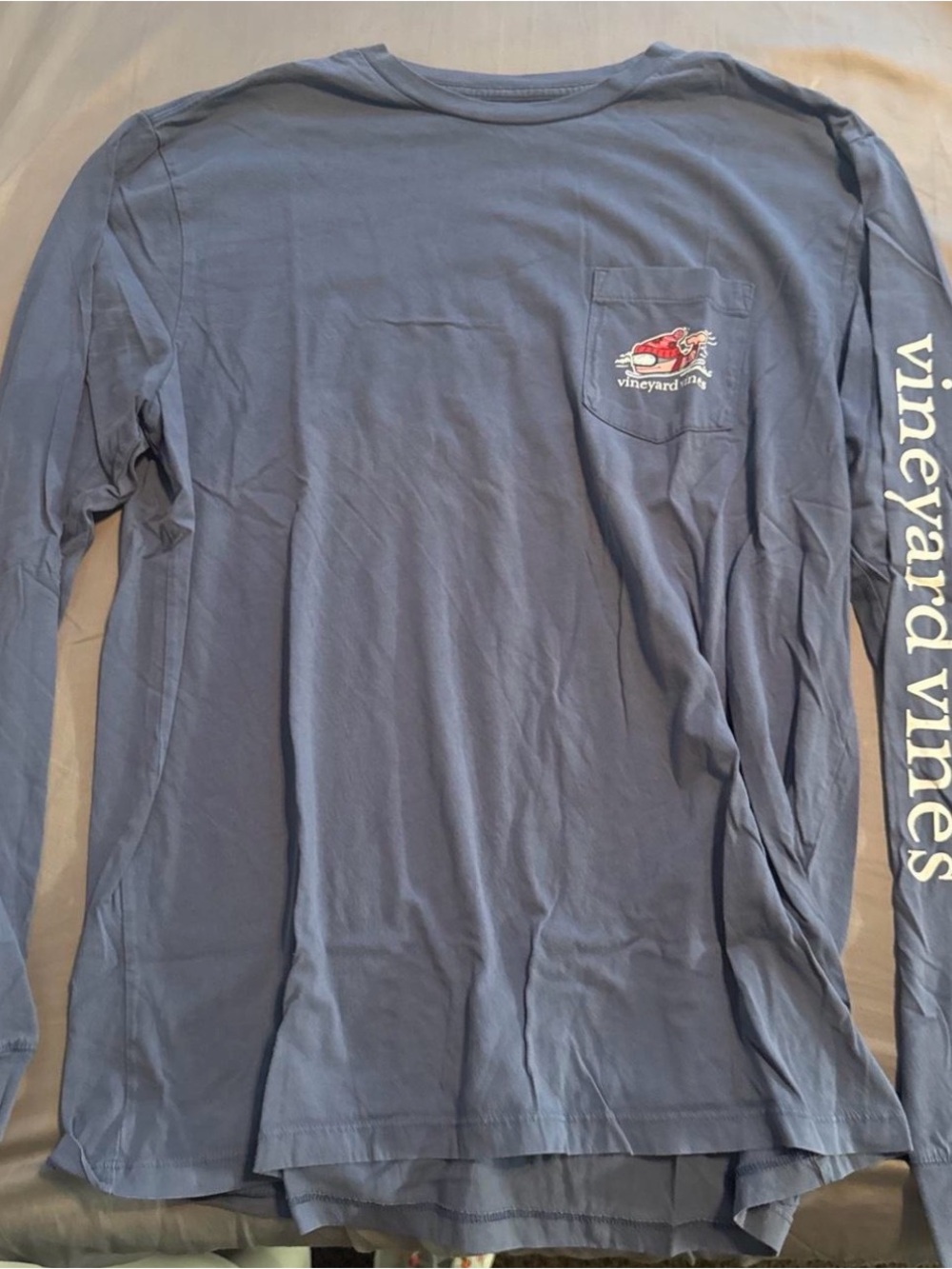 Vineyard Vines Men's Navy Short-Sleeve Pocket Tee with Logo - Picture 2 of 4